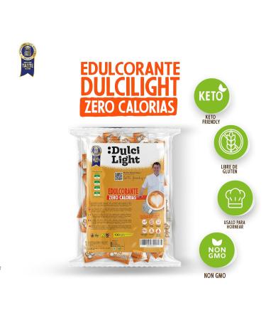 Dulci Light Sucralose Sweetener - 100g Zero Calorie Sweetener 100 Packets | Natural Sugar Substitute for Drinks & Food - Buy Online on SooperMarket.com