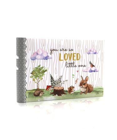 Holoary You Are So Loved Little One Grandma's Brag Book, Small Baby Photo Album 4 x 6 32 Photos, Woodland Animals Design