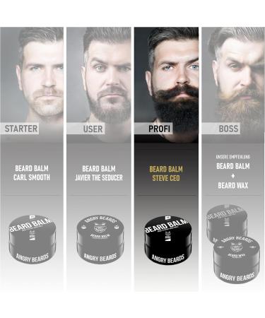 Angry Beards STEVE THE CEO Beard Balm - Premium Beard Care for Men Strong Fragrance & Natural Ingredients - International Shipping Available - Buy Online on SooperMarket.com