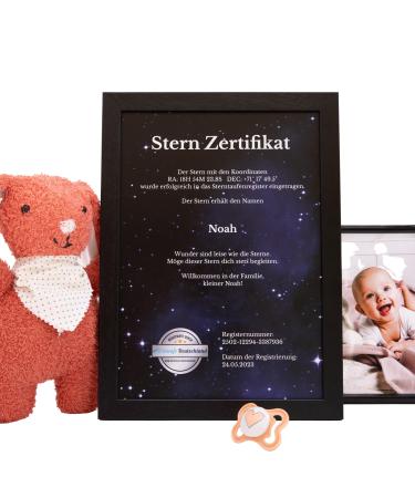 Stern baptism - personalized baptism gift for girls & boys with certificate & planetarium app - Unique and symbolic gift for baptism