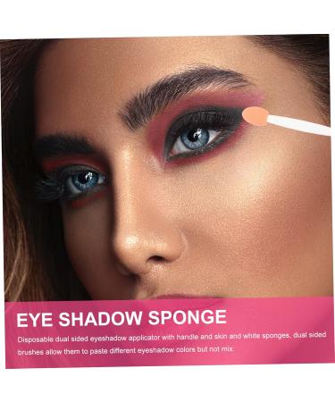 BELLIFFY 100pcs Double Ended Eyeshadow Brush Cosmetic Tool Latex Sponge Sponge Brush Makeup Tool Dual-side Eyeshadow Stick Cosmetic Applicator Eye Makeup Applicator 6.5x1.3cm White - Buy Online on SooperMarket.com