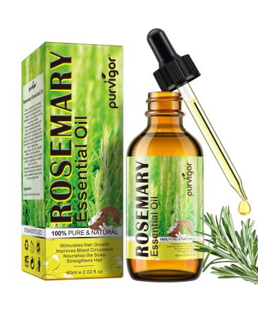 Rosemary Oil for Hair Growth & Skin Care (2 Fl Oz)  Pure Rosemary Essential Oil  Nourishment Scalp  Stimulates Hair Growth  Improves Blood Circulation  Hair Growth Oil  Hair Loss Treatment