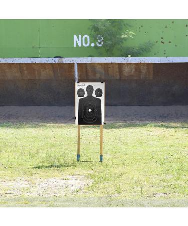 Shooting Targets Paper - 50 Sheets - 17x25 in - Silhouette Design - Ideal for Rifle, Gun, Airsoft - Includes 4 Metal Hinge Clips - Target Practice Essential - Buy Online on SooperMarket.com
