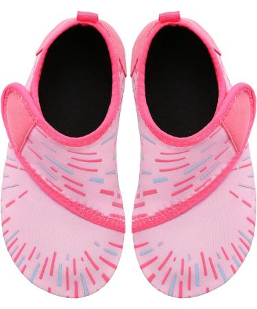 JIASUQI Kids Water Shoes Quick Dry Barefoot Aqua Socks - Pink | Size 10.5/11 UK Child - Buy Online on SooperMarket.com