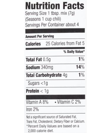 McCormick Gluten Free Chili Seasoning Mix - 1 oz - Buy Online on SooperMarket.com