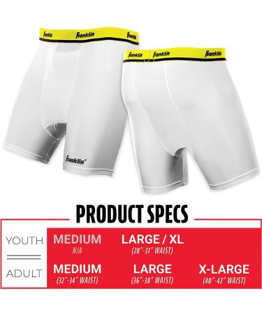 Franklin Sports Baseball Sliding Shorts with Cup Holder - Youth and Adult Sizes Adult Medium - Buy Online on SooperMarket.com