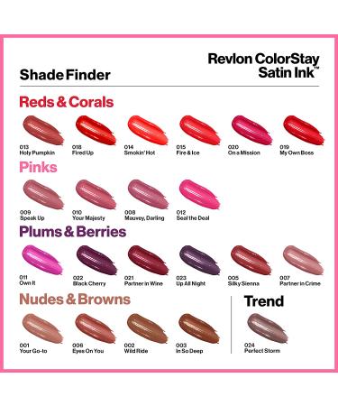 Revlon ColorStay Satin Ink Liquid Lipstick in Partner in Crime - Longwear Lip Color for Spooky Halloween Makeup - Buy Online on SooperMarket.com