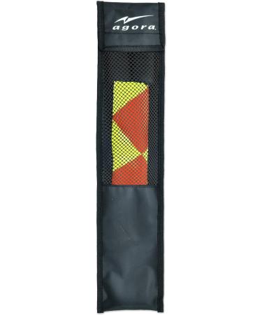 AGORA Pro Line Duo Premium Rotating Soccer Referee Flags with Case - Red/Yellow - Buy Online on SooperMarket.com