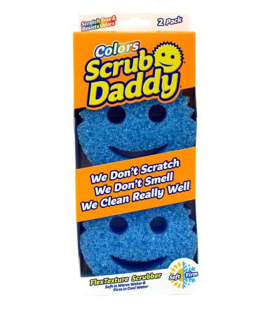 Scrub Daddy Colors Clutch Smiley sponge kitchen 2 pack blue sponge and pot cleaner etching sponge dirt radier odor-resistant washy sponges dishwasher-resistant cleaning sponge