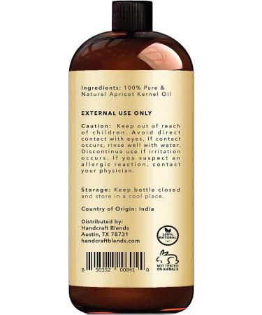 Handcrafted 100% Pure Apricot Kernel Oil - Premium Cold Pressed Carrier Oil for Aromatherapy and Skin Moisturizing - 16 fl. Oz - Buy Online on SooperMarket.com