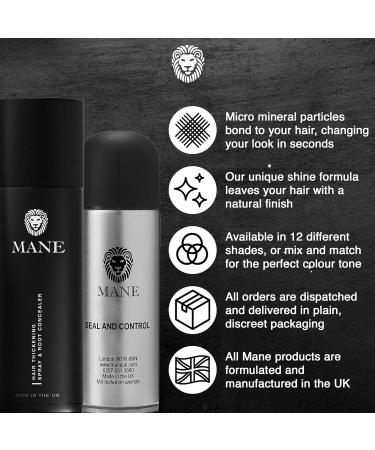 MANE Hair Thickening Spray & Root Touch Up Seal & Control Combo Pack Instantly Thicker Hair for Men & Women Fill in Hairlines and Hide Thinning and Fine Patches - Ash Blond 12 Colors (6.76 oz) - Buy Online on SooperMarket.com