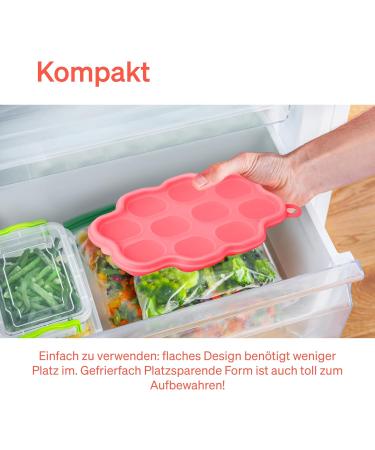 Lovenoobs Baby Food Storage - 100% Silicone Freezing Container for Baby Porridge & Ice Cream Shapes - Red - Buy Online on SooperMarket.com