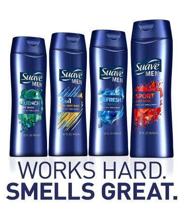 Suave Men Refreshing Masculine Scent Body Wash 15 oz - Pack of 6 - Buy Online on SooperMarket.com
