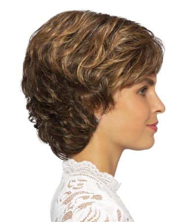 Lofty Wig Jasmin | High-Quality Synthetic Hair Wig | Realistic Medium Brown/Copper Maroon Highlights - International Shipping Available - Buy Online on SooperMarket.com
