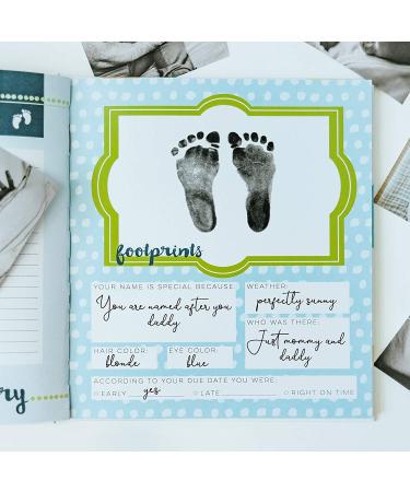 Bobee Baby Book  a photo scrapbook for boys milestone baby's first year memory book made simple adorable keepsake to document newborn through five years including adoption baby pictures single parent gifts baby journal for boy baby shower book album Blue - Buy Online on SooperMarket.com