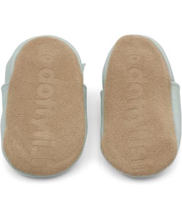 Dotty Fish Soft Leather Baby Shoes for Boys | Non Slip Toddler Shoes with Ice Blue Polar Bear Design | Sizes 0-6 Months to 4-5 Years - Buy Online on SooperMarket.com