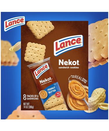 Lance Nekot Peanut Butter Sandwich Cookies - 8 Individually Wrapped Packs - Buy Online on SooperMarket.com