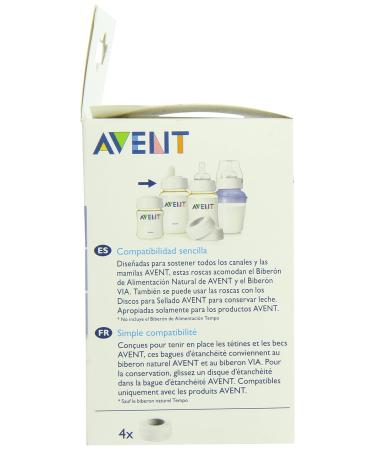 Philips AVENT BPA Free Classic Bottle Screw Rings 4-Pack - Replacement Rings for Baby Bottles - Buy Online on SooperMarket.com