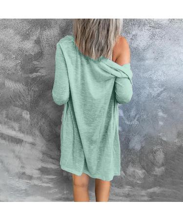 Long Shirt Outerwear Top Thin Warm Knitted Coat Women's Blouse V-Neck Shirt Tunic Long Women's Tunic Women's Shirt Casual Checked Shirt Women's Winter Chunky Knit Jacket G-green M - Buy Online on SooperMarket.com