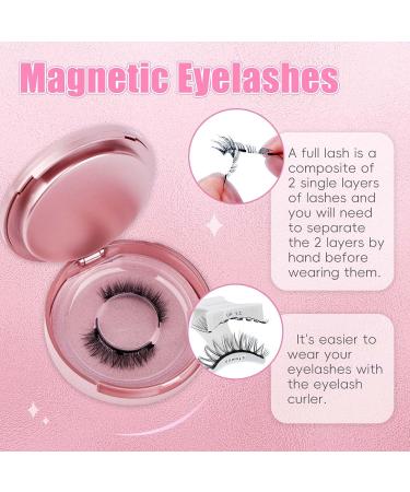 Fadlash Magnetic Eyelashes Kit Magnetic No Glue Eyelashes Natural Look Reusable Magnetic Eyelashes 2 Pairs Magnetic Lashes Without Eyeliner (Y1+Y3) - Buy Online on SooperMarket.com