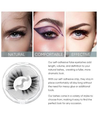 3 Pairs Reusable Self-Adhesive Eyelashes - Waterproof & Natural Look - Easy to Apply - Buy Online on SooperMarket.com