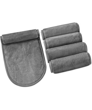 URAQT 5 Pack Face Cloths Make Up Remover Microfibre Face Wipes for Reusable Makeup Remover Cloth Washable Ultra Soft Facial Cleansing Wipe Cloths (Dark Grey) 5 Pcs-dark Grey - Buy Online on SooperMarket.com
