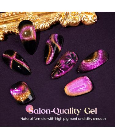 MIZHSE Glitter Nail Polish Cat Eye 9D Gel Nail with Magnetic Stick Soak-Off UV LED Gel Polish Discoloration Manicure DIY Gel Nail Polish 10ml*1 - Buy Online on SooperMarket.com