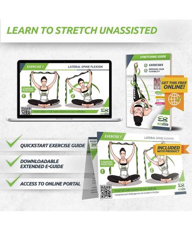 EverStretch Stretching Strap with Loops & E-Book | Non-Elastic Yoga Strap | Premium Stretch Band for Physical Therapy & Exercise - Buy Online on SooperMarket.com