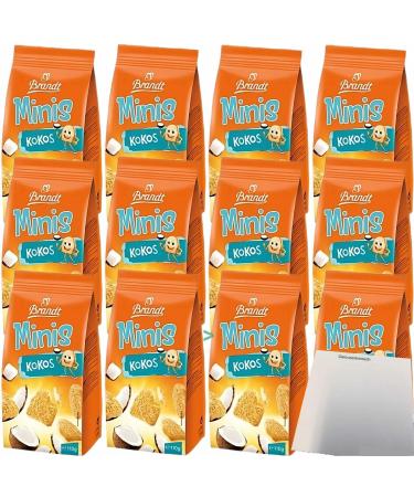 Brandt Mini Zwieback Coconut 12-pack (12x110g pack) + usy Block