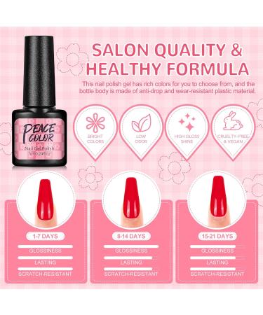 PEACECOLOR Gel Nail Kit with Electric Nail File - 18Pcs Gel Polish Set, 36W UV/LED Lamp, Professional Manicure Tools - KAP0029 - Buy Online on SooperMarket.com