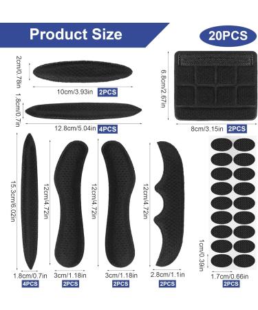 Universal Bicycle Helmet Pad Set - Black Foam Inner Pads for Motorcycle & Bicycle Helmets | 2 Sets - Buy Online on SooperMarket.com