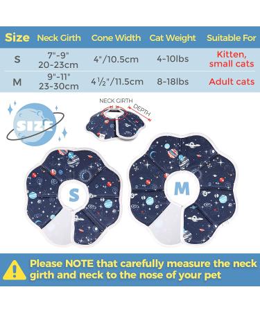 ComSaf Soft Cat Recovery Collar - Adjustable Elizabethan Cone for Post-Surgery Comfort - Prevents Licking, Lightweight - M (Neck 9-11 in) - Buy Online on SooperMarket.com