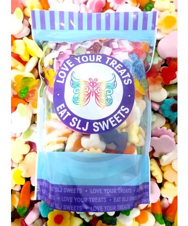 Large Recyclable and Resealable Pouch of Easter Themed Jelly Sweets (Bunnies Flowers Eggs and Much More)