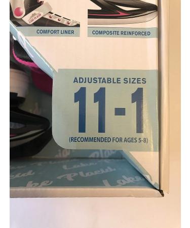 Lake Placid Adjustable Monarch Ice Skates Black/Pink/Silver 11-1 - Buy Online on SooperMarket.com