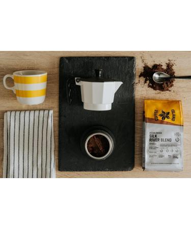 Coffee Island Espresso Silk River Blend with Medium-Dark Roasting Prepacked (Ground) 250g - Buy Online on SooperMarket.com