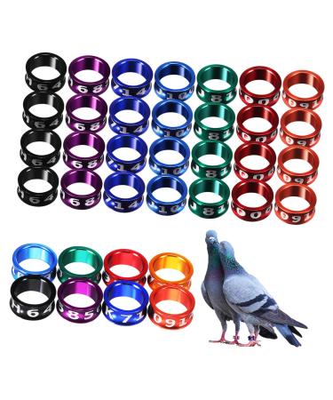 FRCOLOR 50 Pcs bird ring ring aluminum Pigeon Supplies split bird leg rings Parrot tool bird ankle ring identification ring bird leg band Closed ring quail poultry Split pigeon bands