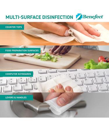 Benefect Botanical Disinfecting Wipes - (250 Wipe Count) Natural  No Residue - Antibacterial Disinfectant  Multi-Surface Cleaning and Sanitizing Wipes 250 Count (Pack of 1) - Buy Online on SooperMarket.com