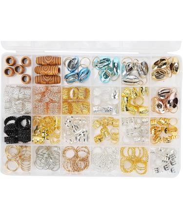 Metal Hair Braid Rings Cute Shell Pendants Decoration for Stylish Hairstyles Fashionable Dreadlock Hair Coils Accessories with Exquisite Patterns Suitable for Home Professional Salon - Buy Online on SooperMarket.com