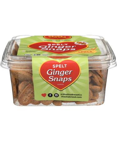 SHASHA Organic Spelt Ginger Snaps Cookies, 12 OZ