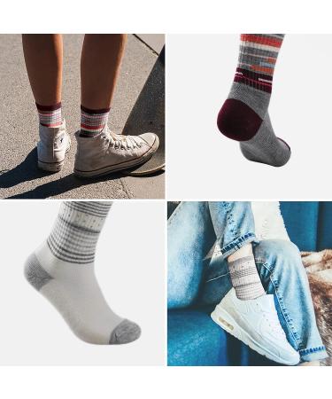 GKX Women's Merino Wool Hiking Cushion Crew Socks - 4 Pairs Mixcolor - Buy Online on SooperMarket.com