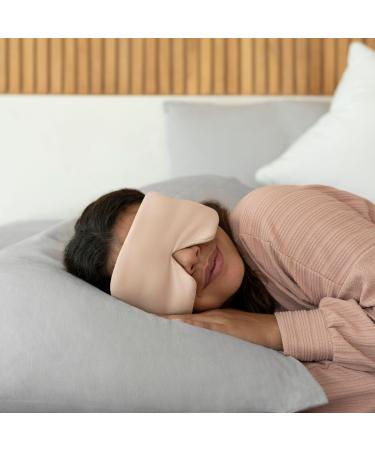 Baloo Silk Weighted Sleep Mask | Sound-Muffling Blindfold for Deep Sleep | Mulberry Silk Eye Mask with Rose Quartz Crystal | Relaxation & Tranquillity Mask Petal With Rose Quartz Crystal 1 Count (Pack of 1)