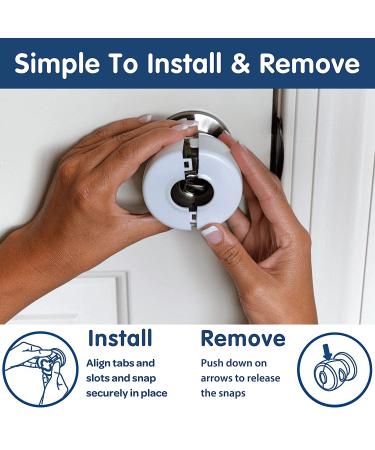4-Pack Childproof Door Knob Covers - Easy to Install Child Safety Door Knob Cover with No Tools Needed - Reusable  White Baby Proof Door Knob Covers - Door Safety for Kids Made Easy by Wittle - Buy Online on SooperMarket.com