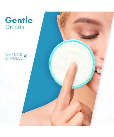 16 Pack Reusable Makeup Remover Pads - Eco-Friendly Cotton Pads with Laundry Bag & Bamboo Box - Perfect for Makeup Removal - Buy Online on SooperMarket.com