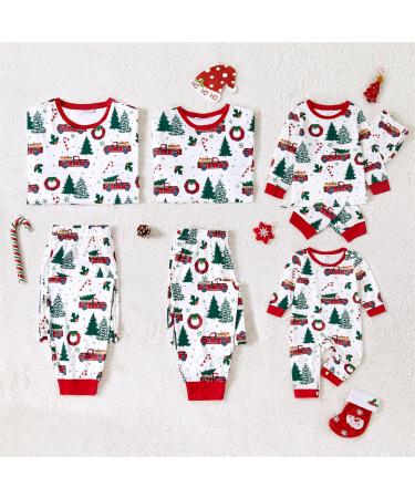 PatPat Family Matching Christmas Pajamas - Xmas Tree & Car Print Set, Baby 3-6 Months, Multi-color - Buy Online on SooperMarket.com