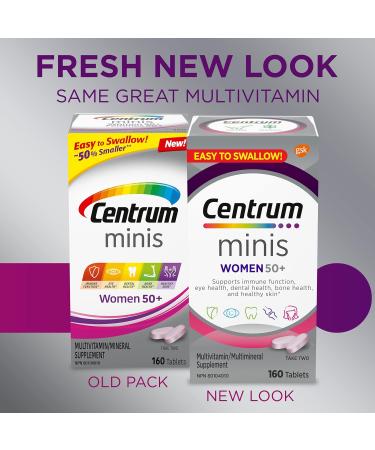 Centrum Women 50 Plus Multivitamins/Minerals Supplement for Women 50+ 160 Mini Tablets Unflavored 160 count (Pack of 1) - Buy Online on SooperMarket.com