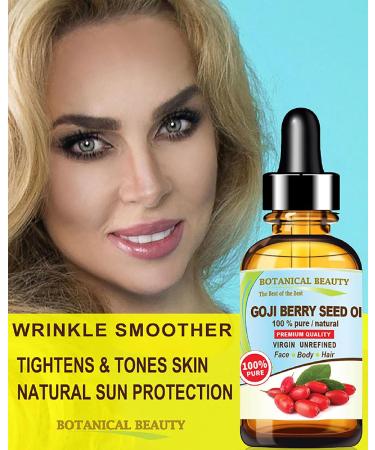 100% Pure Goji Berry Seed Oil - Virgin Cold Pressed Carrier Oil for Face Skin Hair & Nails | Botanical Beauty - 30ml - Buy Online on SooperMarket.com