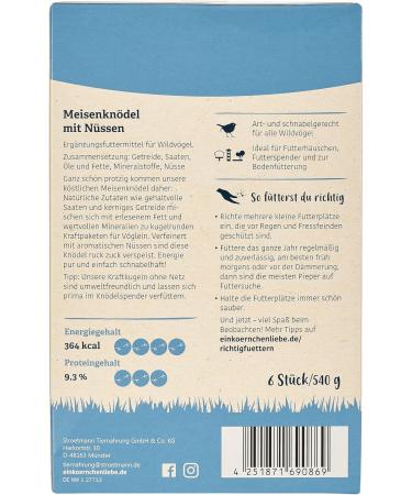 Elles Meisenkn del 6-Pack 100% Natural Energy-Rich Wild Bird Food | Nut-Free & Eco-Friendly Beak-Friendly Treats - Buy Online on SooperMarket.com