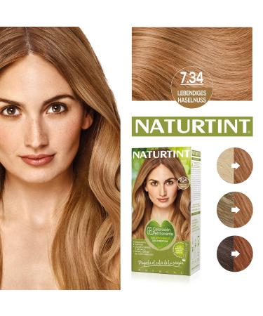 Natureint Biobased Hair Color 7.34 Living Hazelnut | Ammonia-Free | 3 Pack 510ml | High Natural Ingredient Content - Buy Online on SooperMarket.com