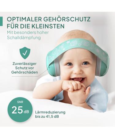 Senner Kidspro Flex | High-Quality Kids Earmuffs for Toddlers | Flexible Hearing Protection for Everyday Life Parties & Sports | Turquoise Noise-Cancelling Headphones - Buy Online on SooperMarket.com