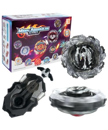 Lufeis Bey Burst Turbo Blade Set 4D Metal Fusion Kampf Kreisel Bey Metal Fusion Blade with launcher Burst starter set gift for Christmas gun toys gift for children